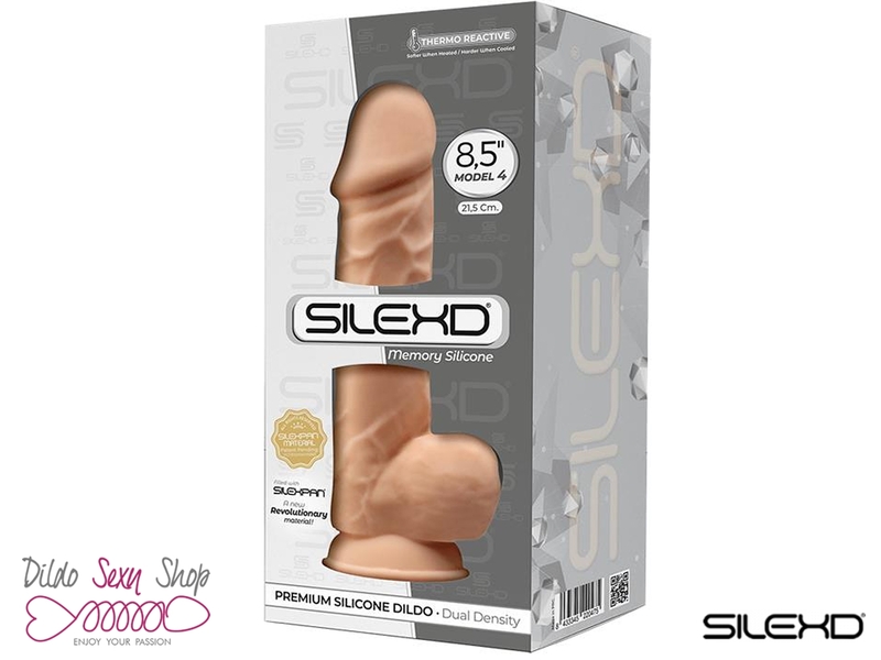 Dildo Realistico Silicone Memory Silexd Model 4 Flesh Termoreattivo 21,5 Ø 5,1